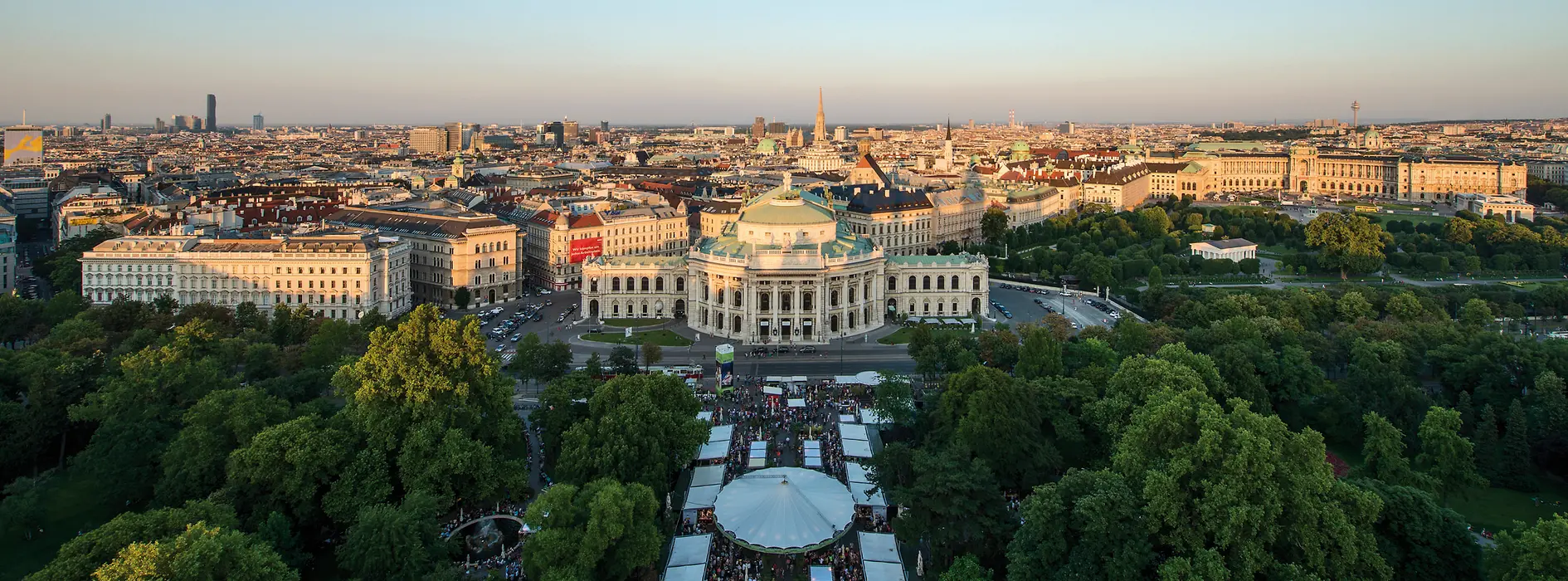 View of Rathausplatz and the Burgtheater